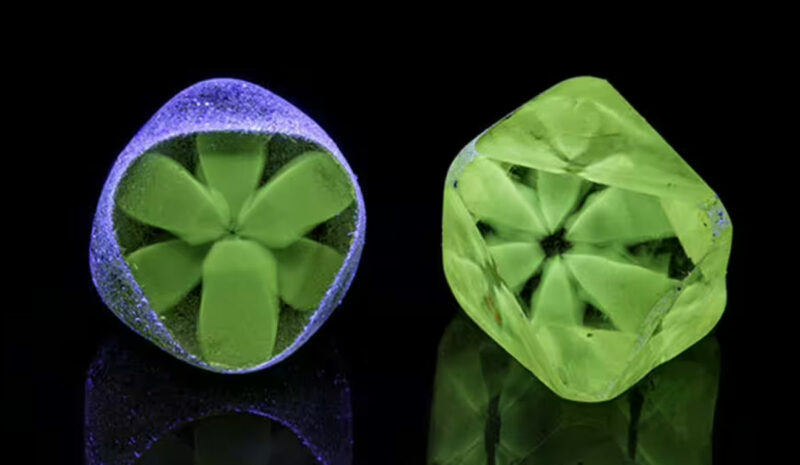 GIA Uncovers Rare Star-Shaped Inclusions in Large Diamonds star shaped inclusions